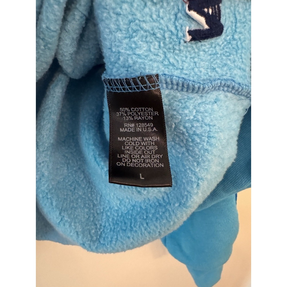 AVIATOR NATION Bolt Crew Neck Cropped Sweatshirt Blue Neon Stripe Women's Large - Picture 9 of 9